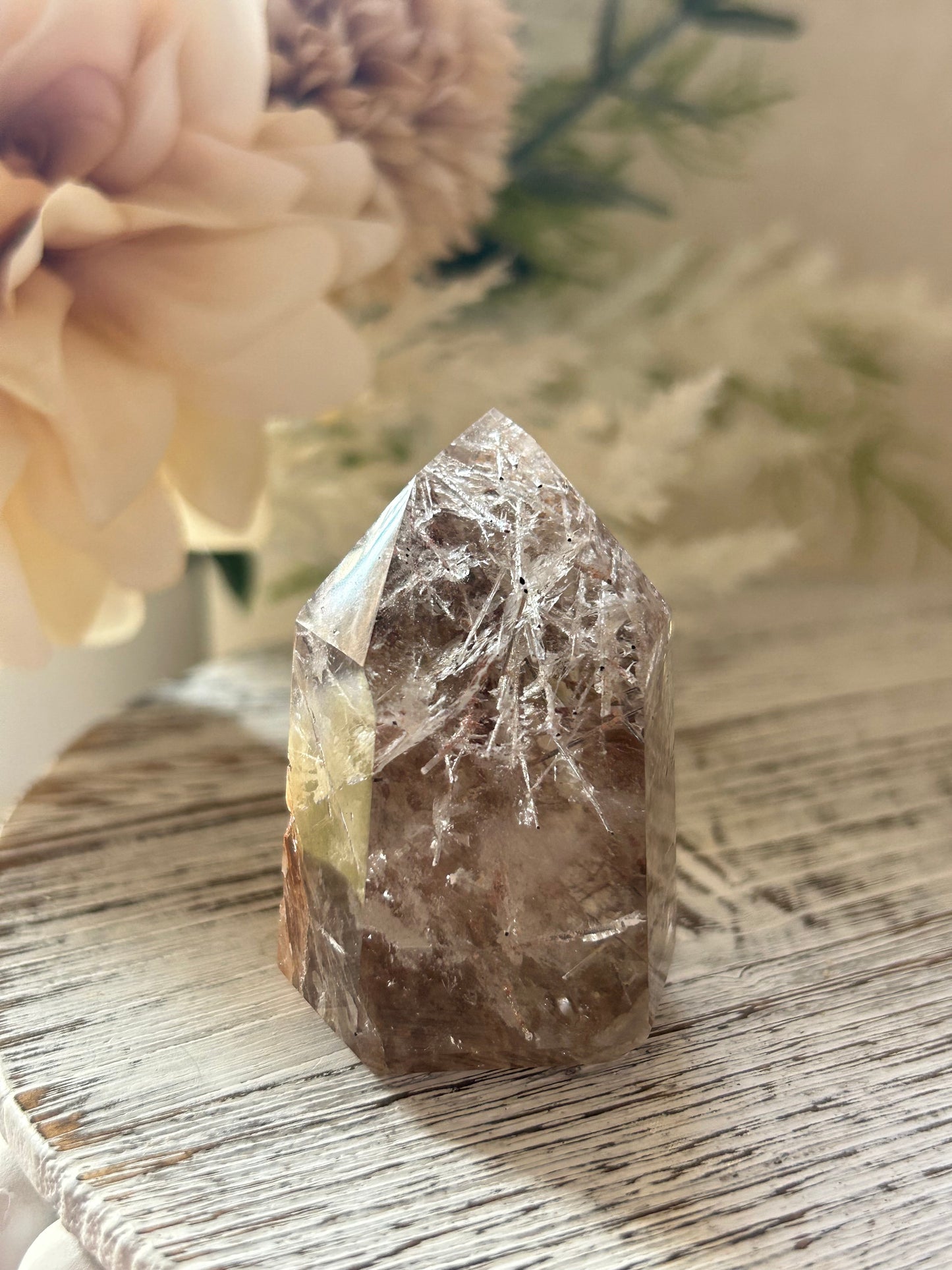 Citrine Rutile Tower – Golden Threads of Light