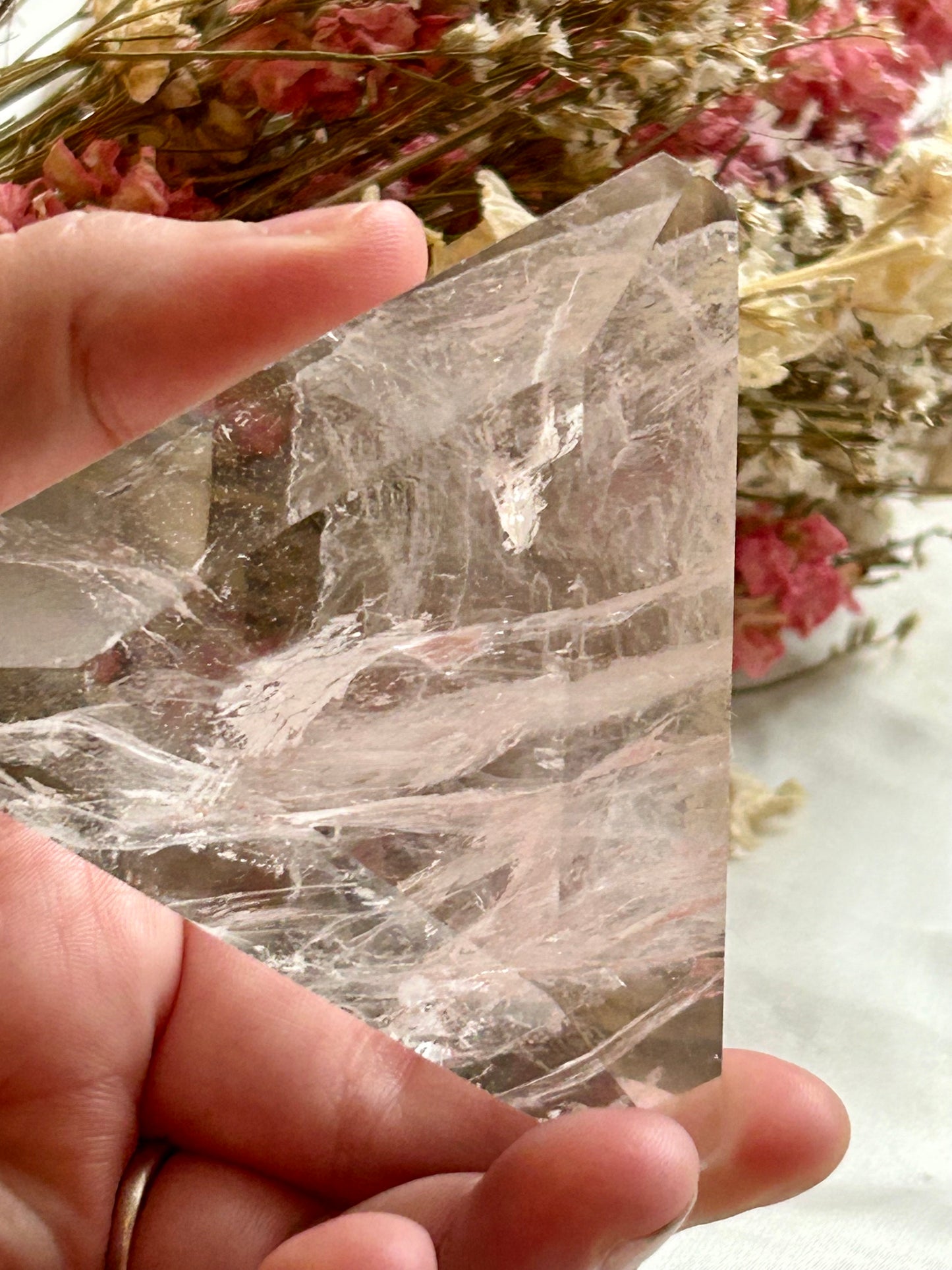 Reduced Clear Quartz triangle (lower grade)