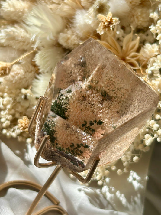 Lodolite on gold display stand