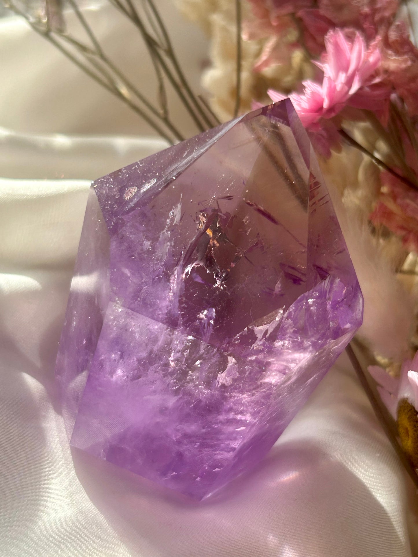 Lilac Amethyst with Ametrine inclusion