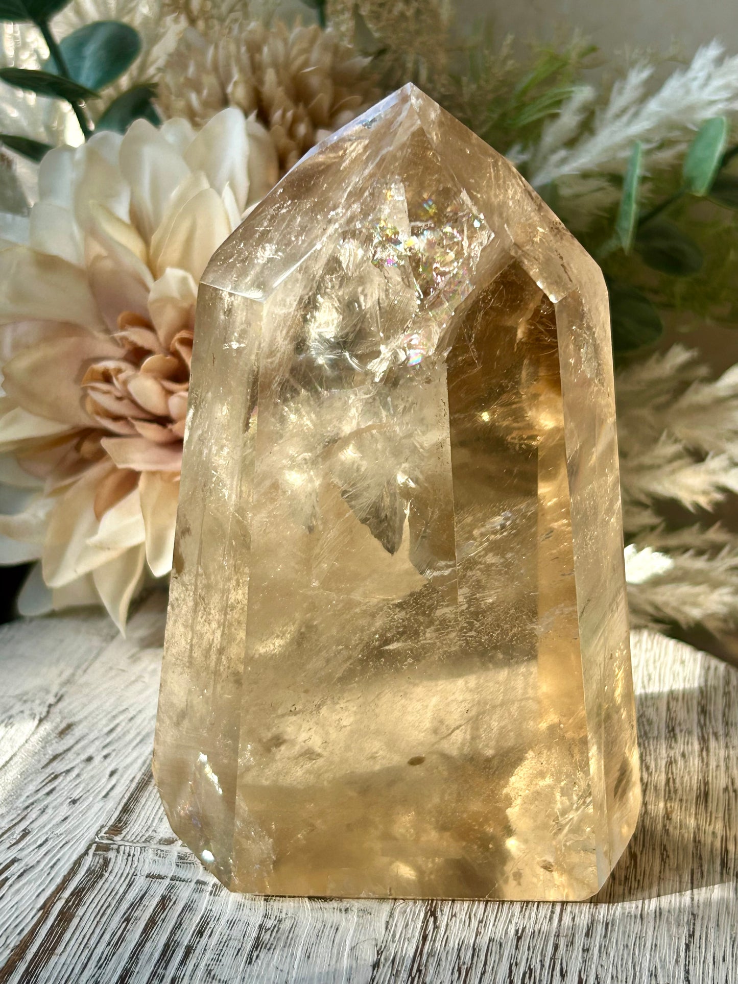Citrine Statement Tower – Manifestation & Abundance