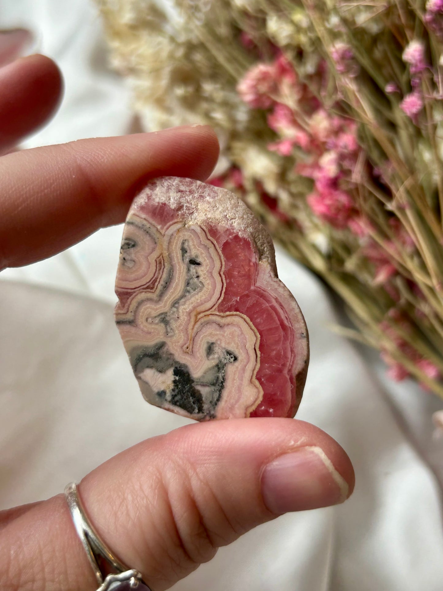 Rhodochrosite slice