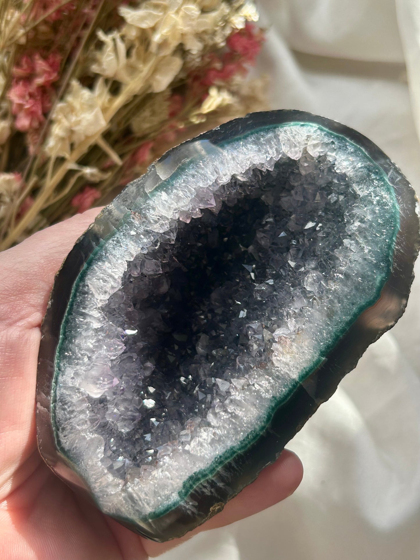 Grey/ purple Amethyst geode