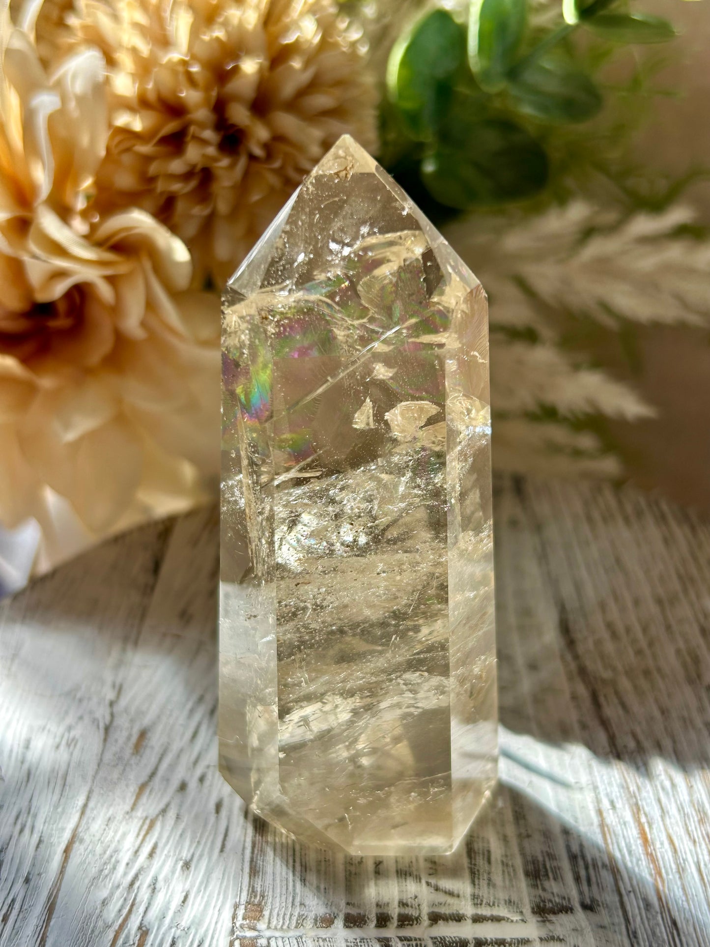 Citrine Tower – Golden  Point with Wispy Inclusions