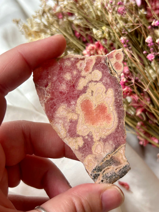 Rhodochrosite slice