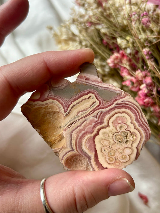 Rhodochrosite slice