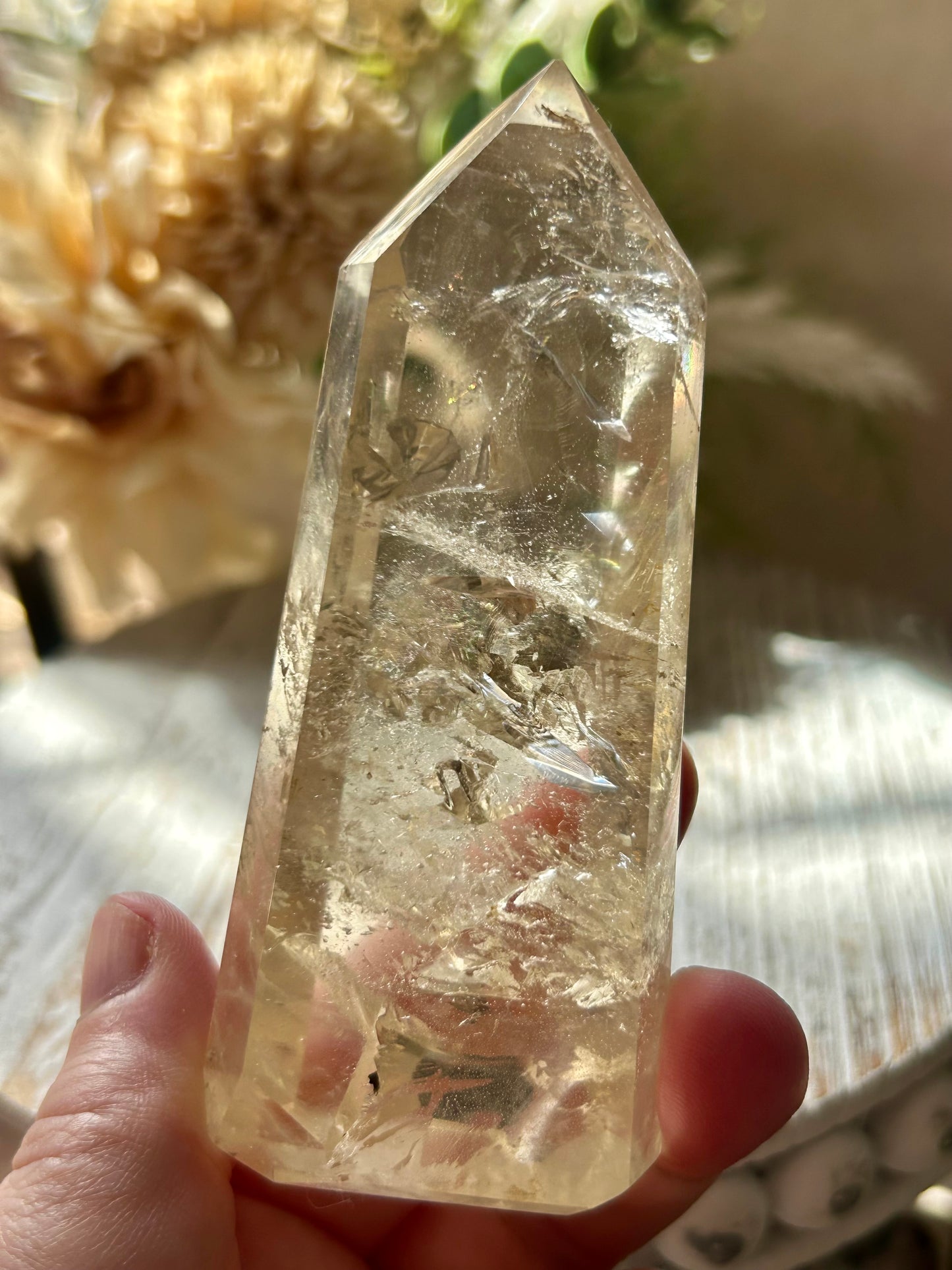 Citrine Tower – Golden  Point with Wispy Inclusions