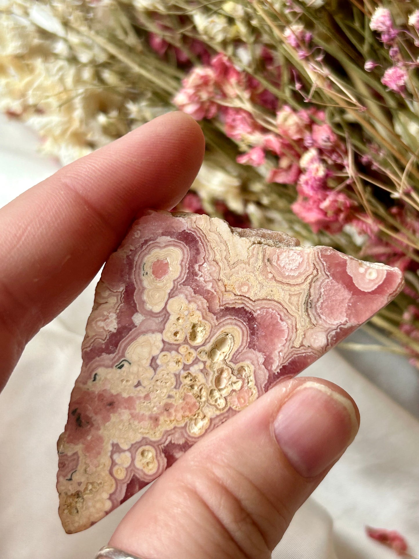 Rhodochrosite slice