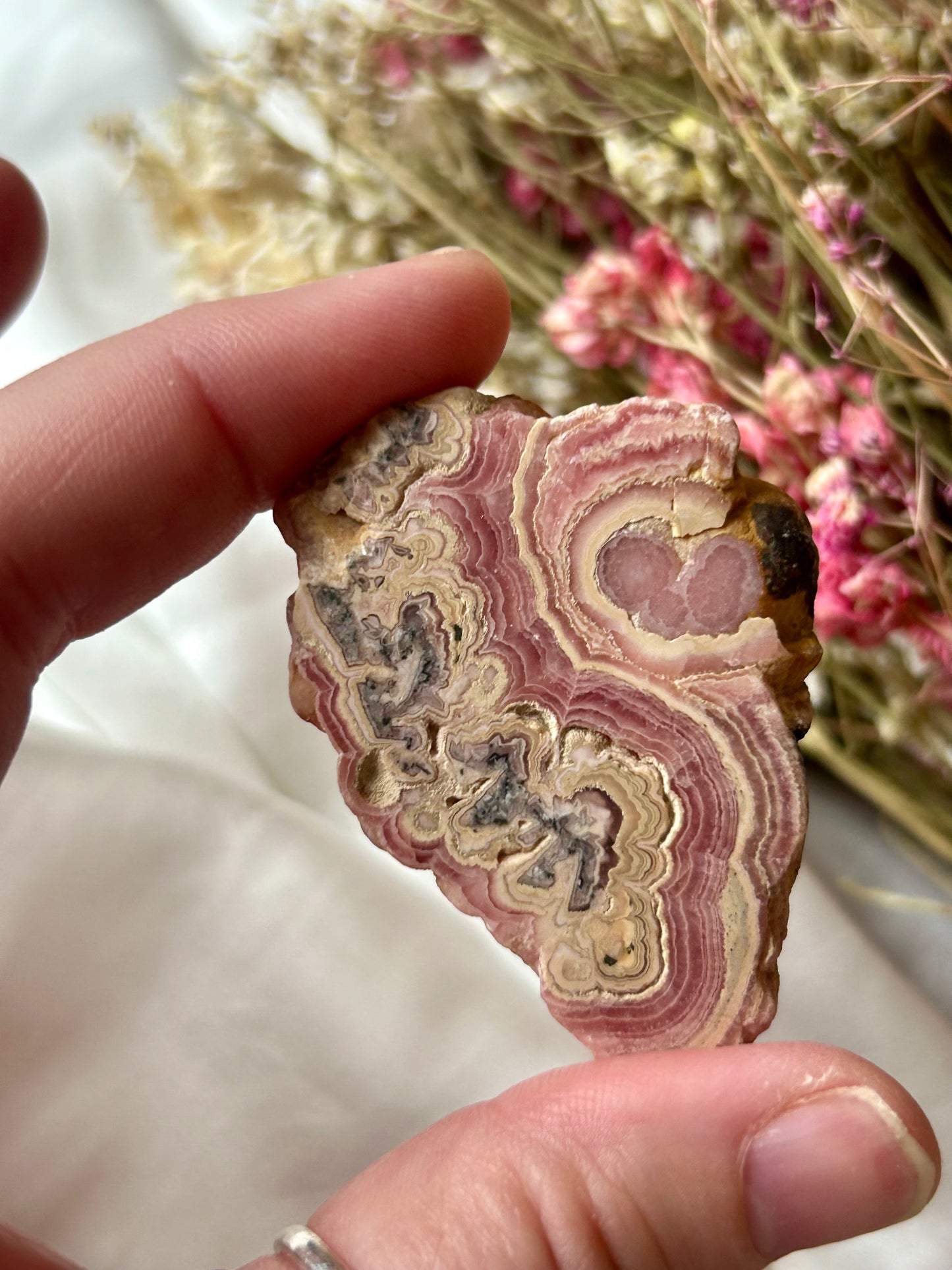 Rhodochrosite slice