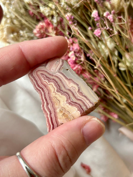 Rhodochrosite slice