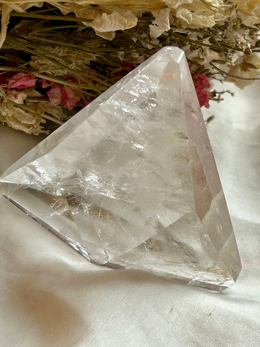 Reduced Clear Quartz triangle (lower grade)