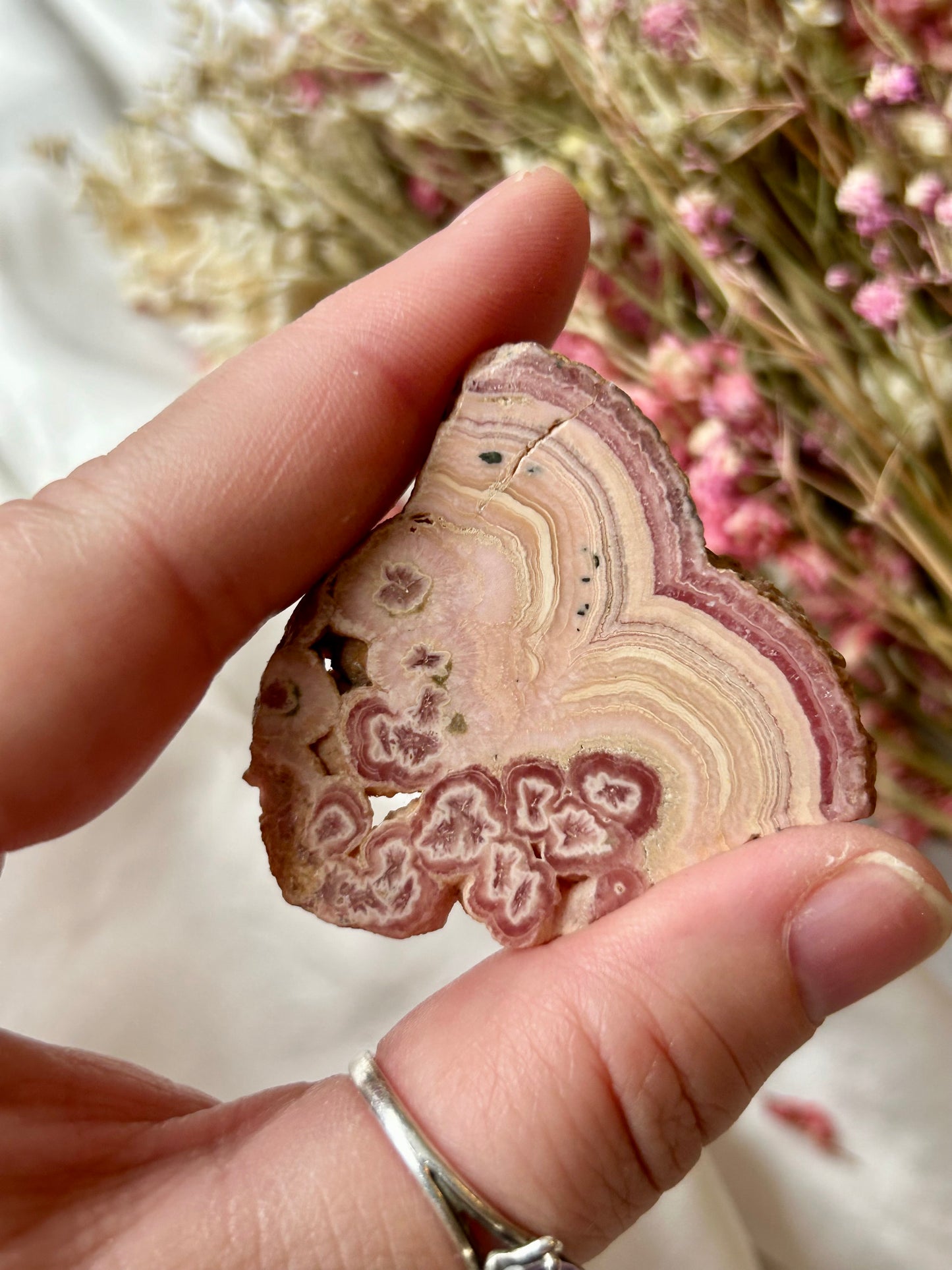 Rhodochrosite slice