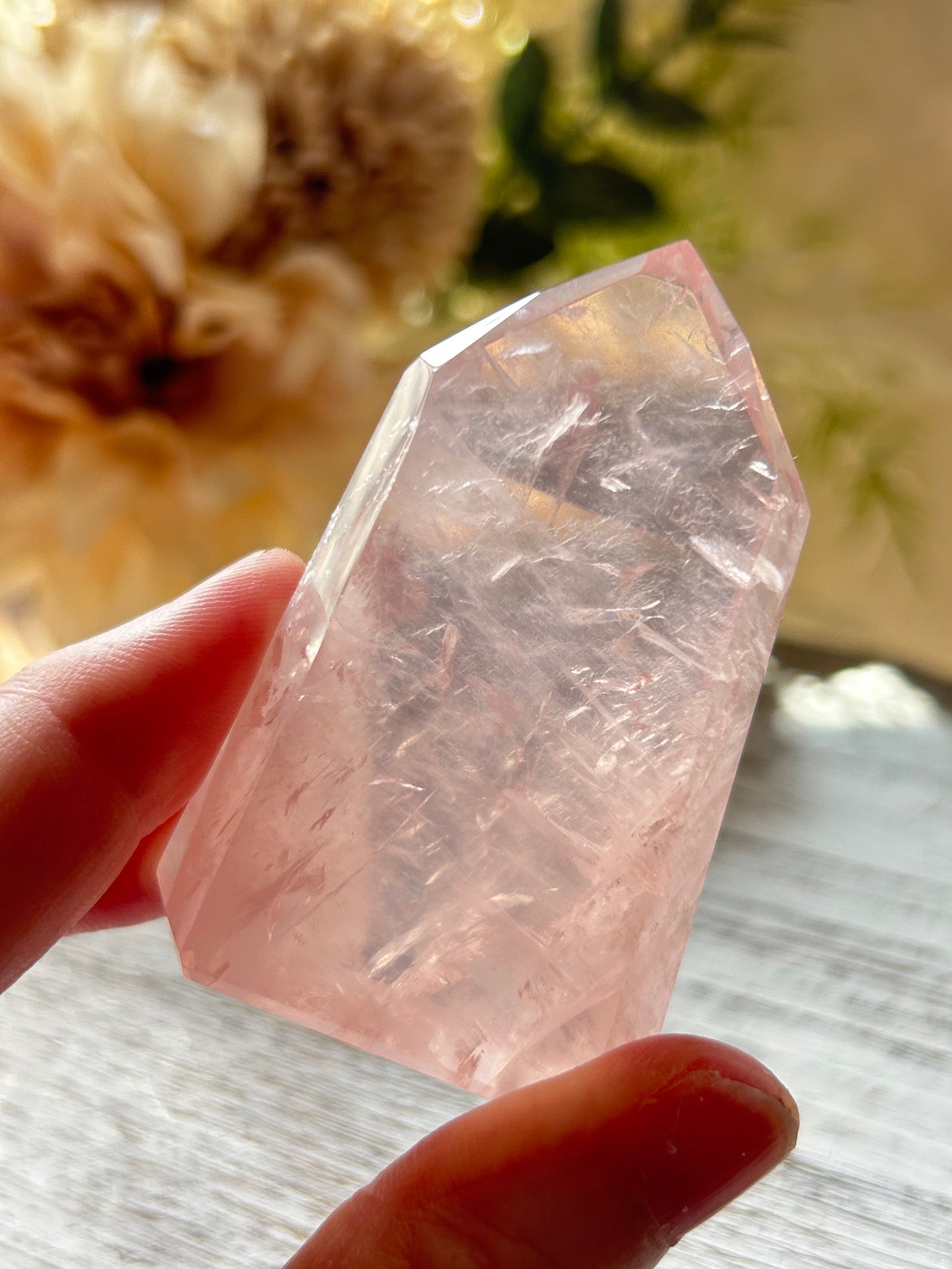 Rose Quartz Tower – Soft Pink Quartz for Love & Calm