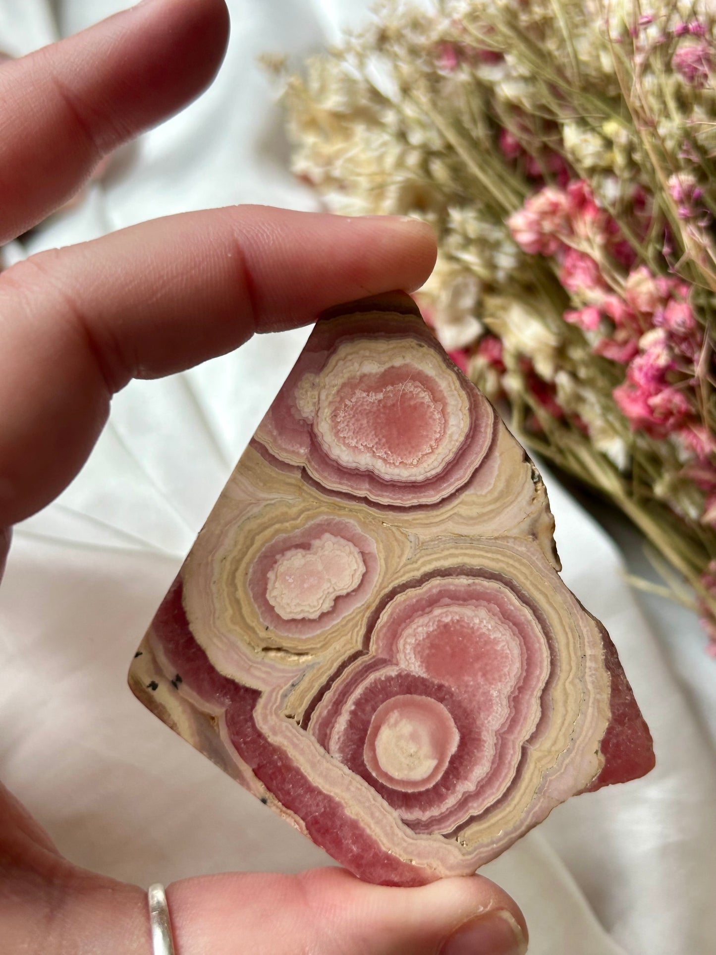 Rhodochrosite slice