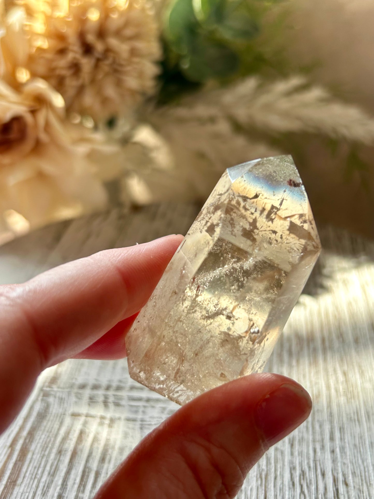 Citrine Tower – Golden  Point with Wispy Inclusions