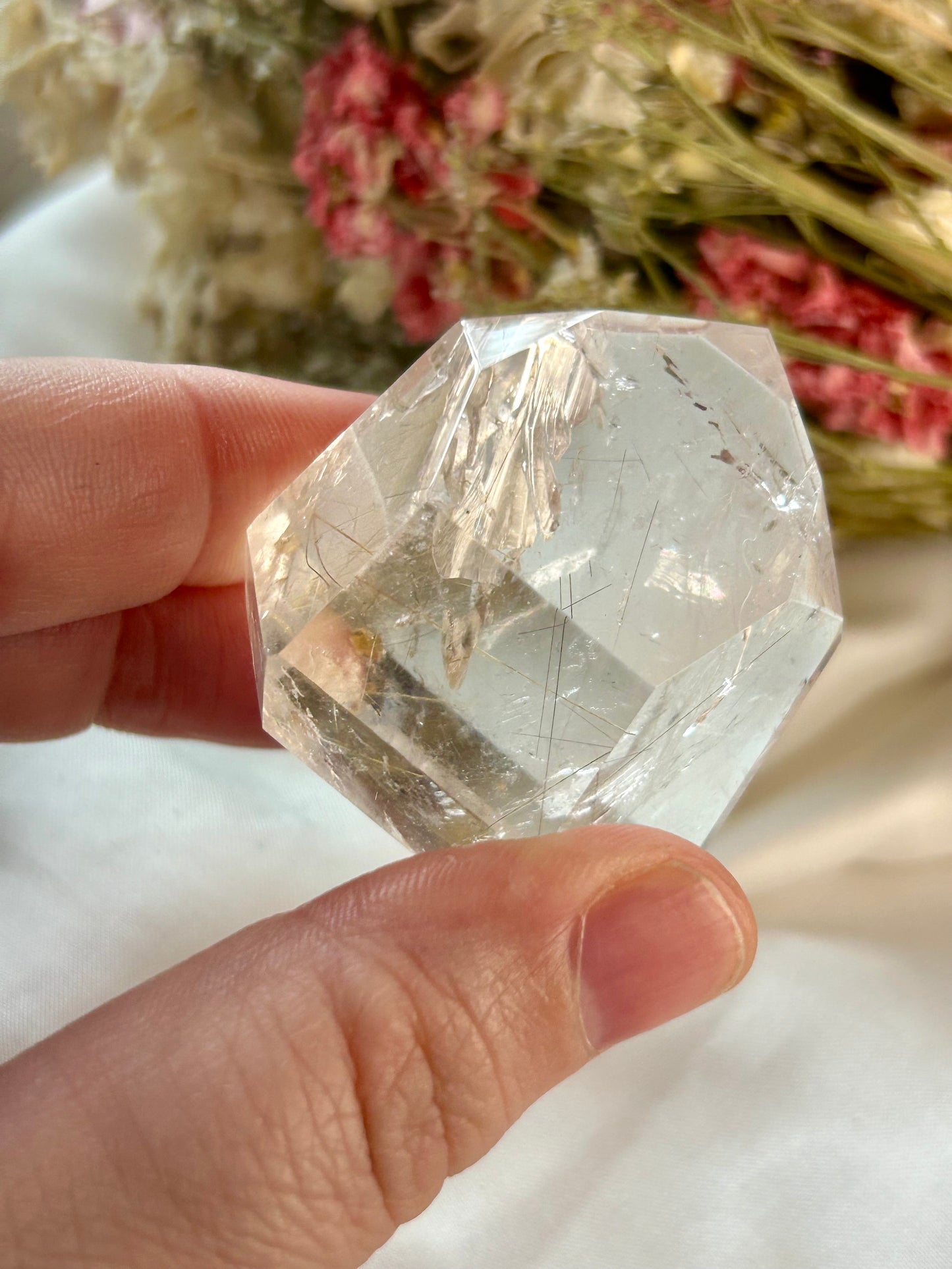 High grade Silver Rutile with leaf inclusions