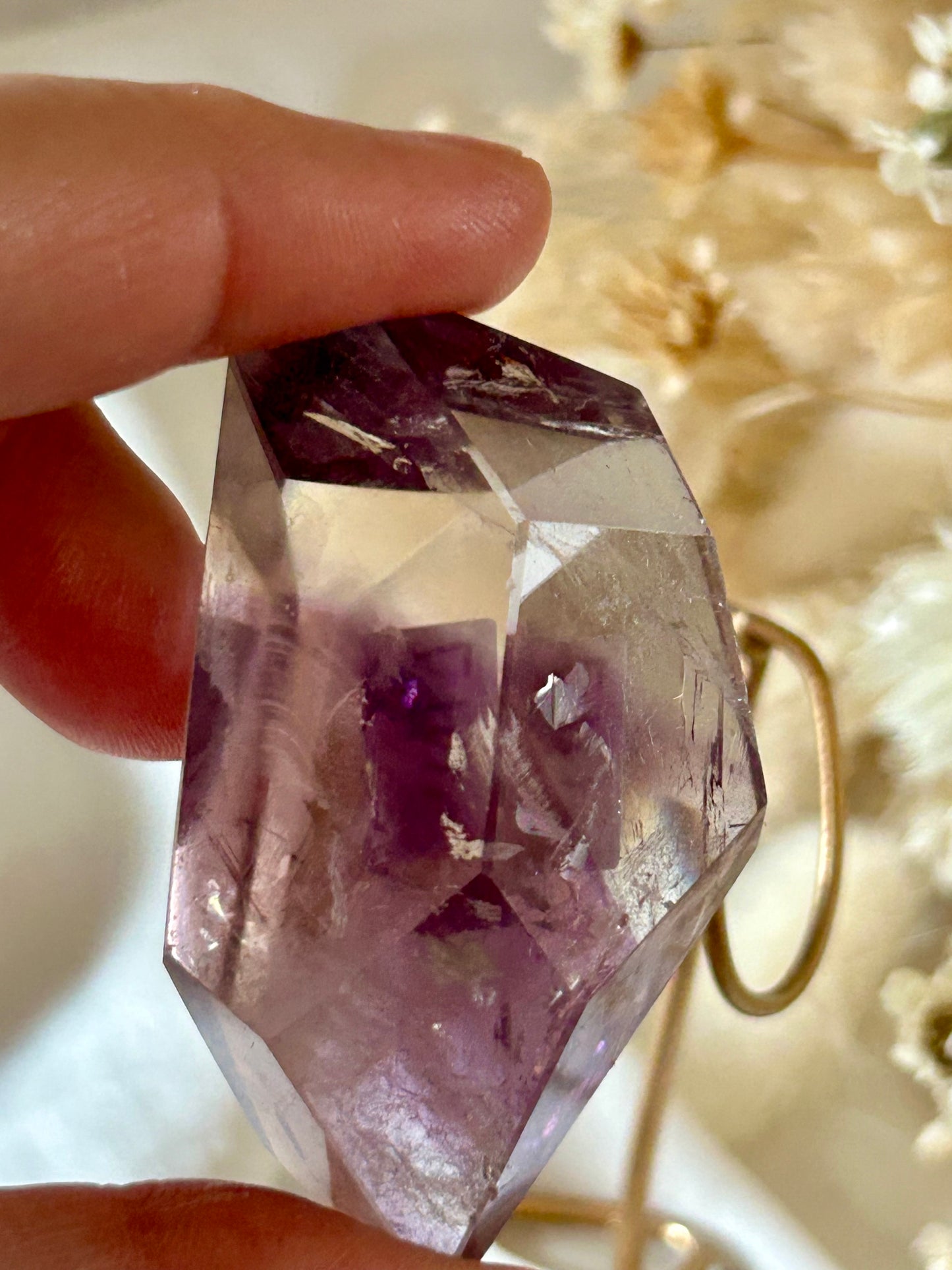 Gem Phantom Amethyst Freeform – Layered Light & Spiritual Power