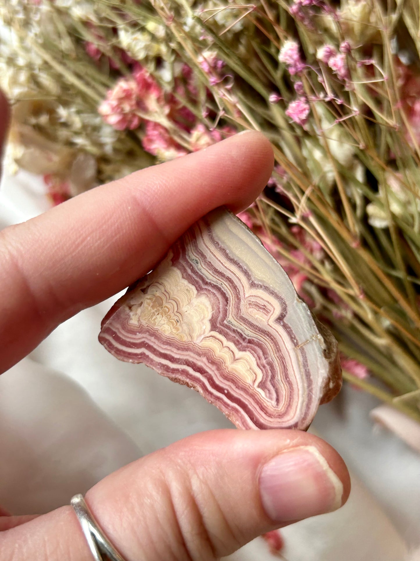 Rhodochrosite slice