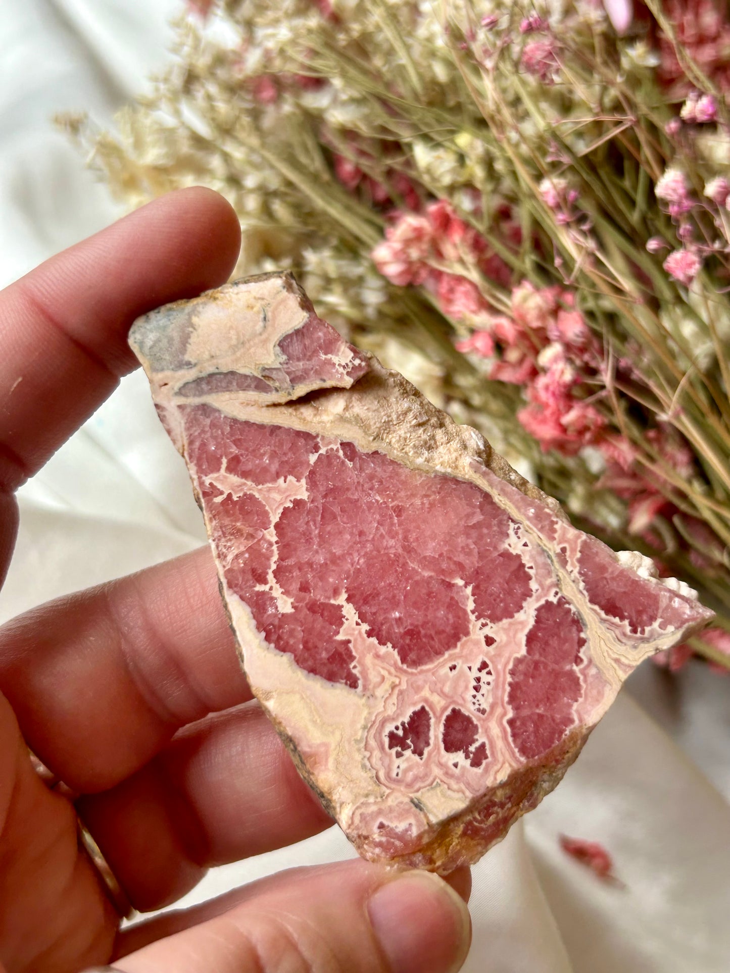 Rhodochrosite slice