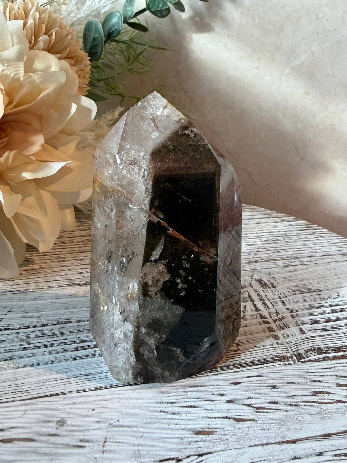 Phantom Lodolite Quartz | Semi-Polished Inclusion Quartz