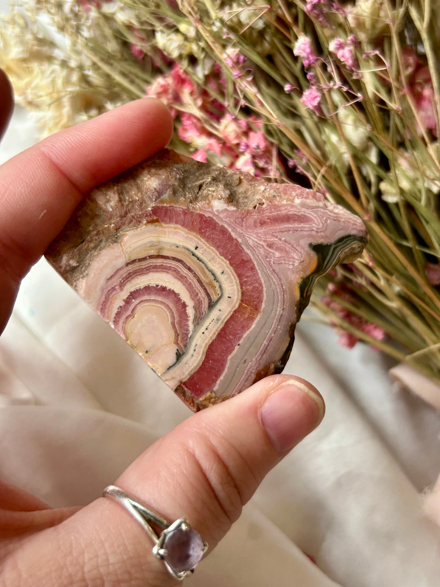 Rhodochrosite slice