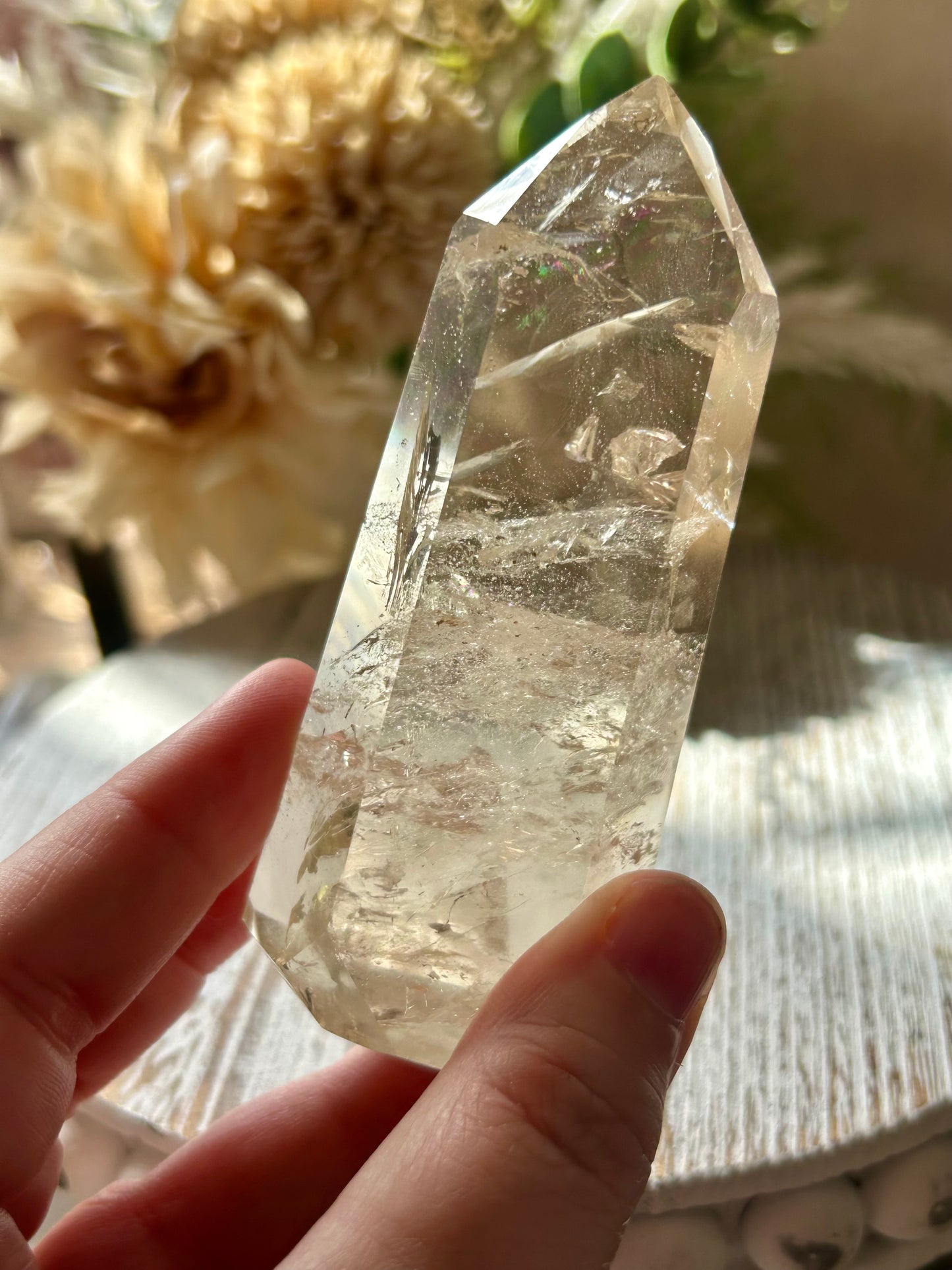 Citrine Tower – Golden  Point with Wispy Inclusions