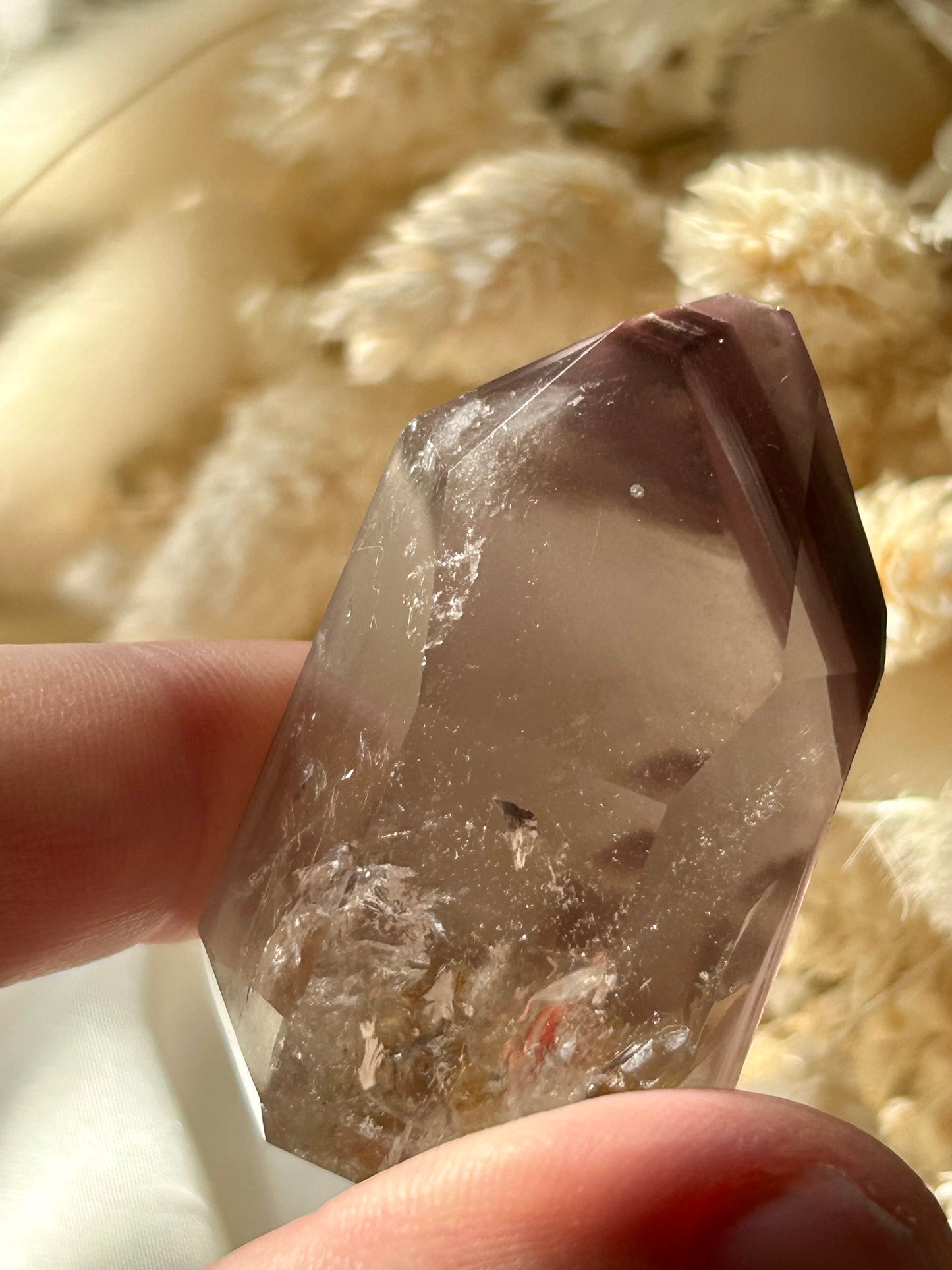 Pink Lithium Tower | Soft Blush and Calm Intentions | Semi Polished