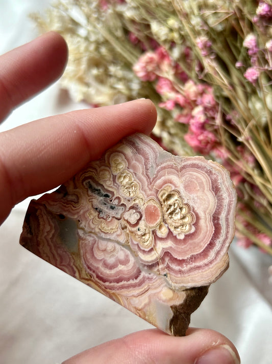 Rhodochrosite slice