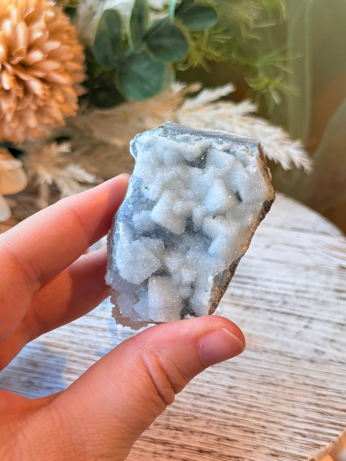 Green Sugar Fluorite Cluster - Double Sided - Stand Included