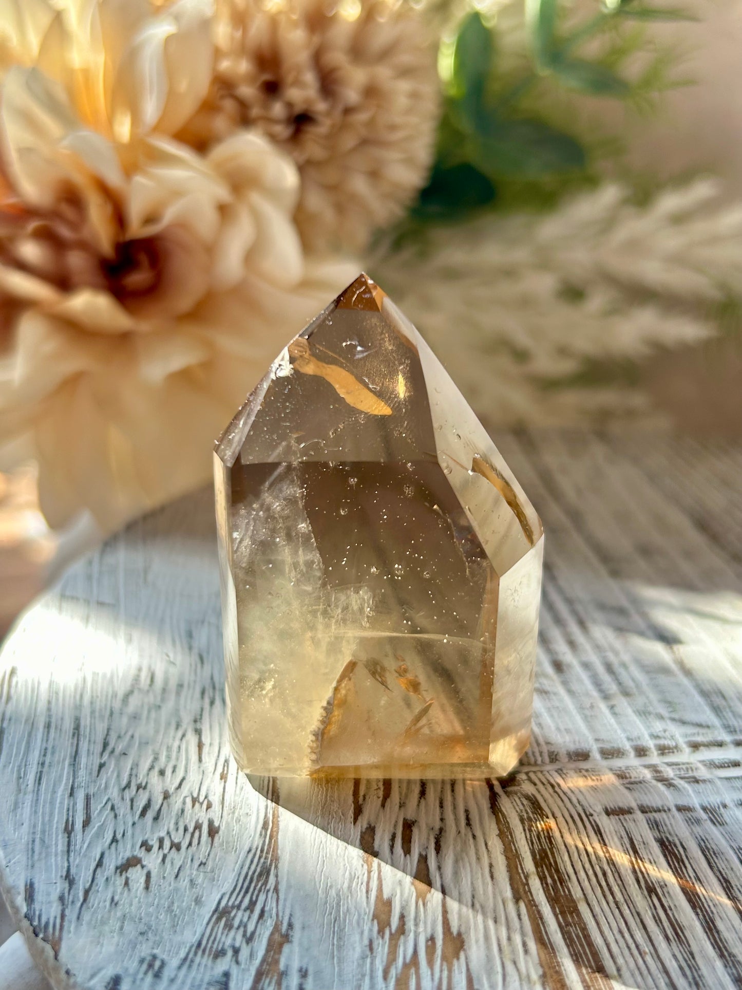 Citrine Tower – Golden  Point with Wispy Inclusions