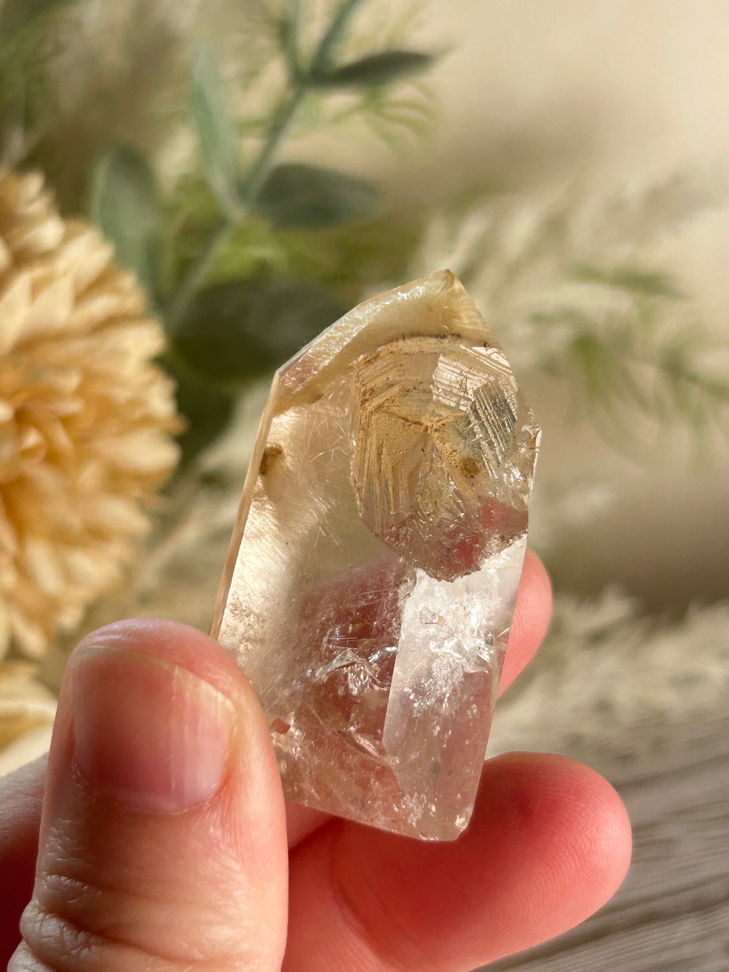 Rutilated Quartz Tower – Angel Hair Rutile - Gold Threads - Semi Polished