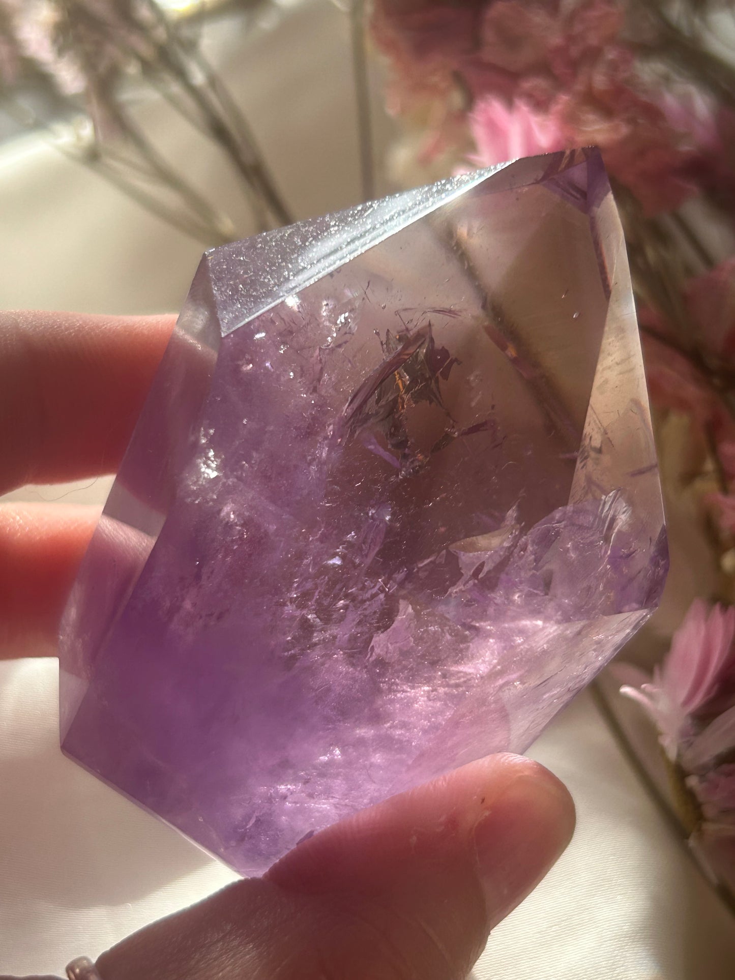 Lilac Amethyst with Ametrine inclusion