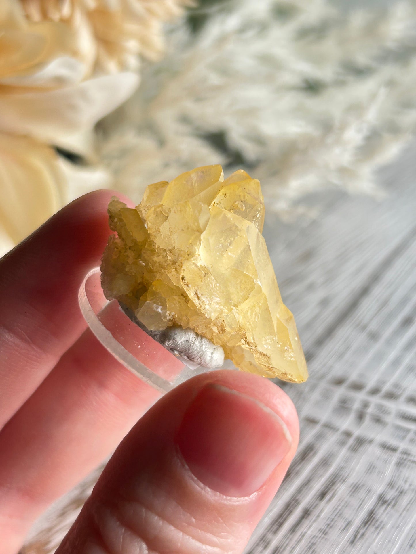 Mini Swiss Quartz Point – Natural Yellow (Hematite) Colour