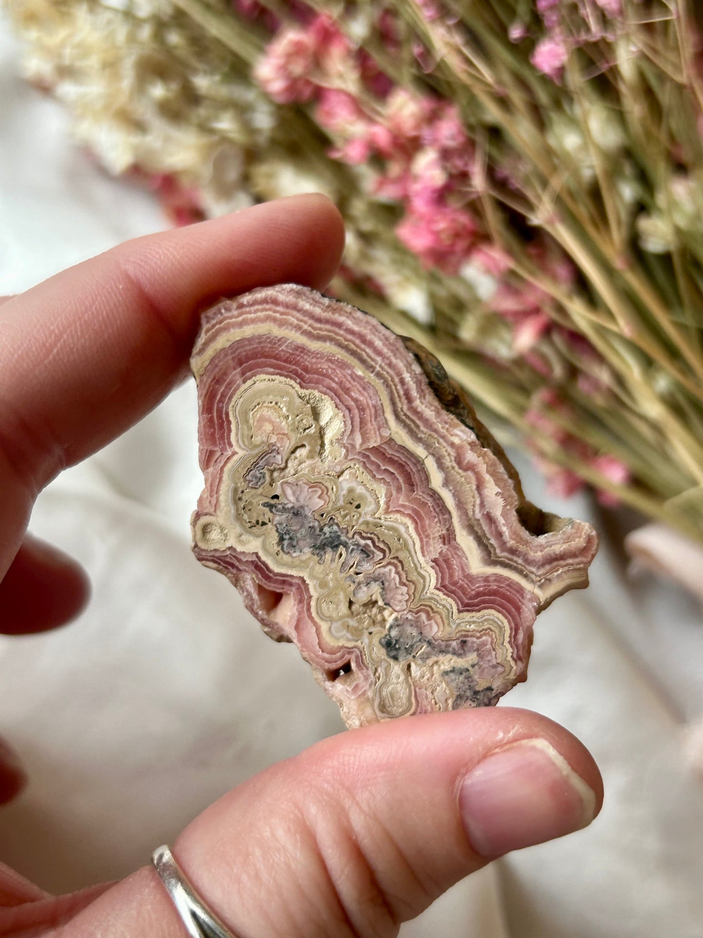 Rhodochrosite slice