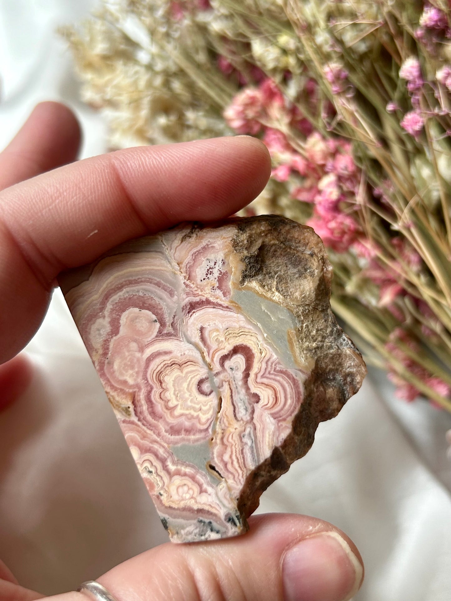 Rhodochrosite slice