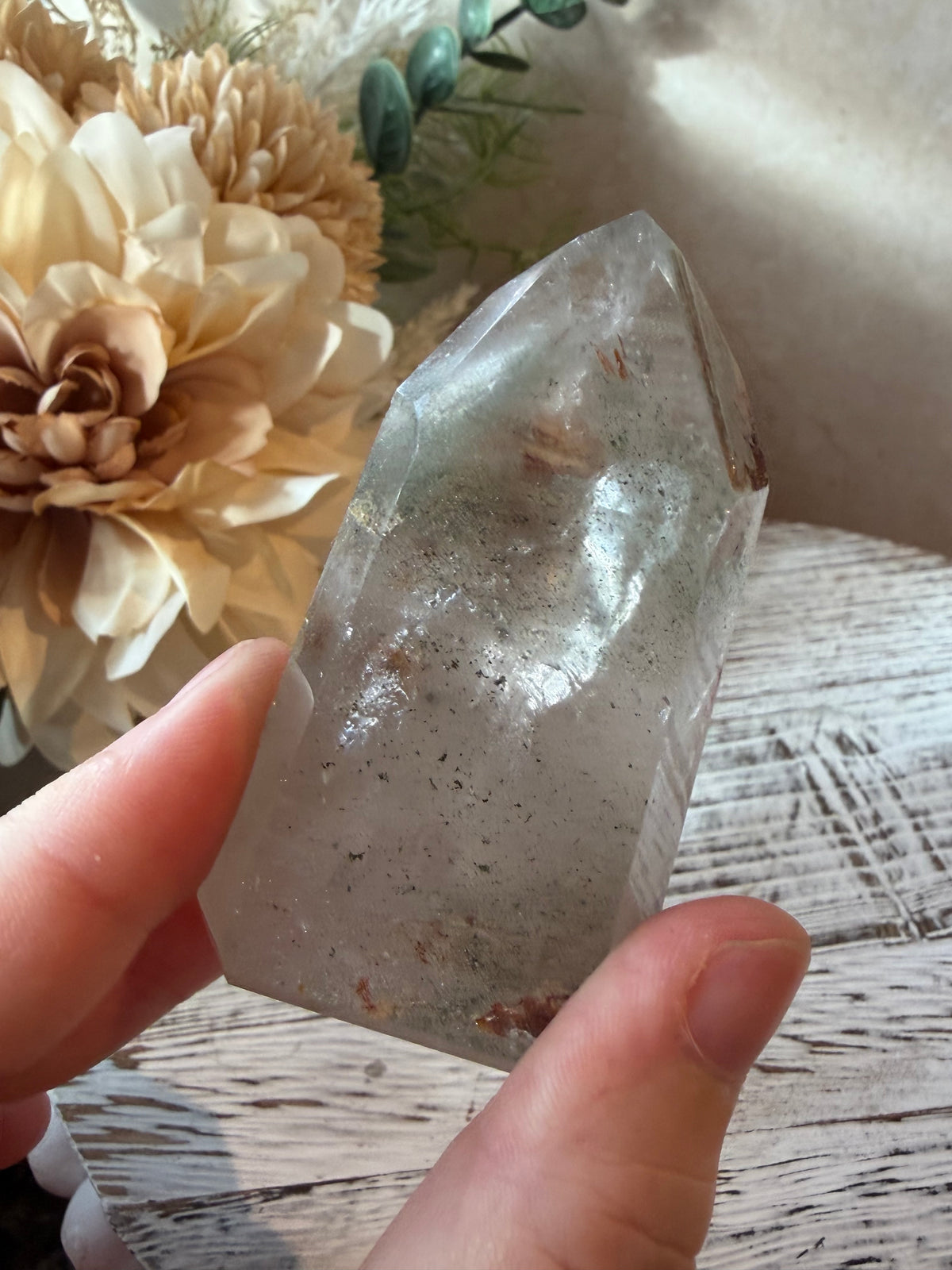 Phantom Lodolite Quartz | Semi-Polished Inclusion Quartz