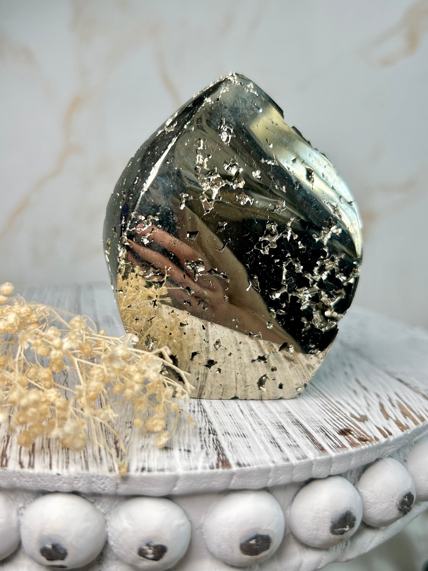 Golden Pyrite Flame | Protective & Abundance Stone