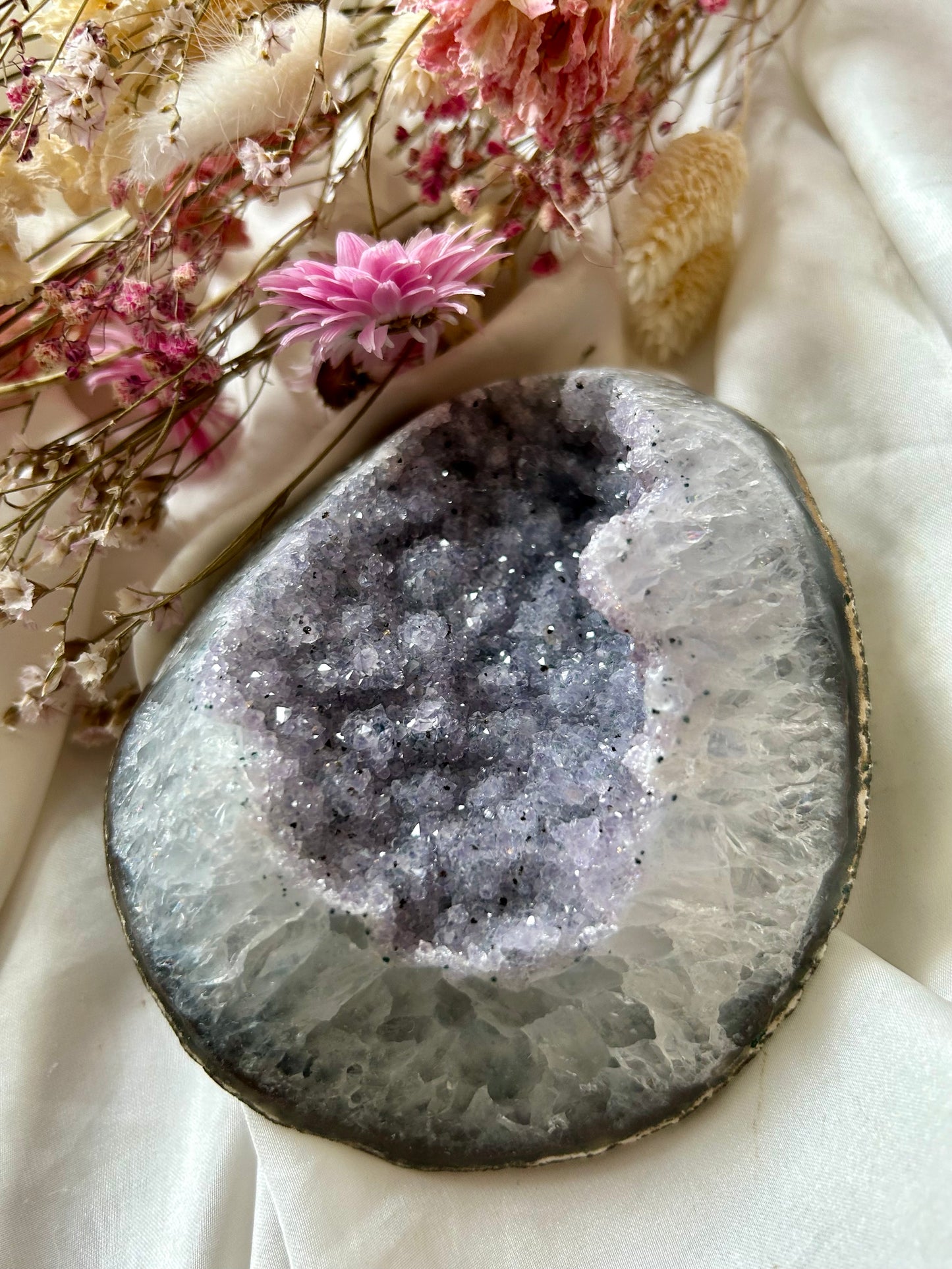 Sugar Rainbow Amethyst geode