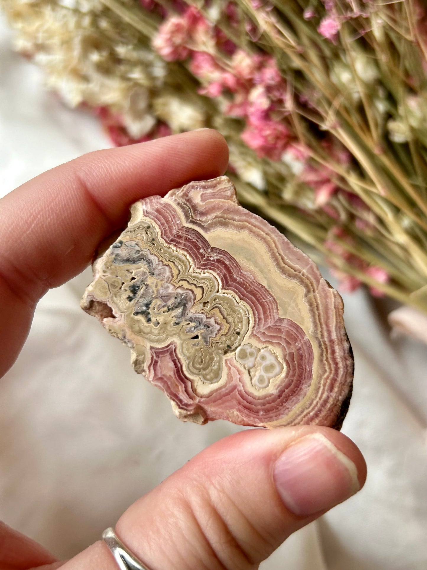 Rhodochrosite slice