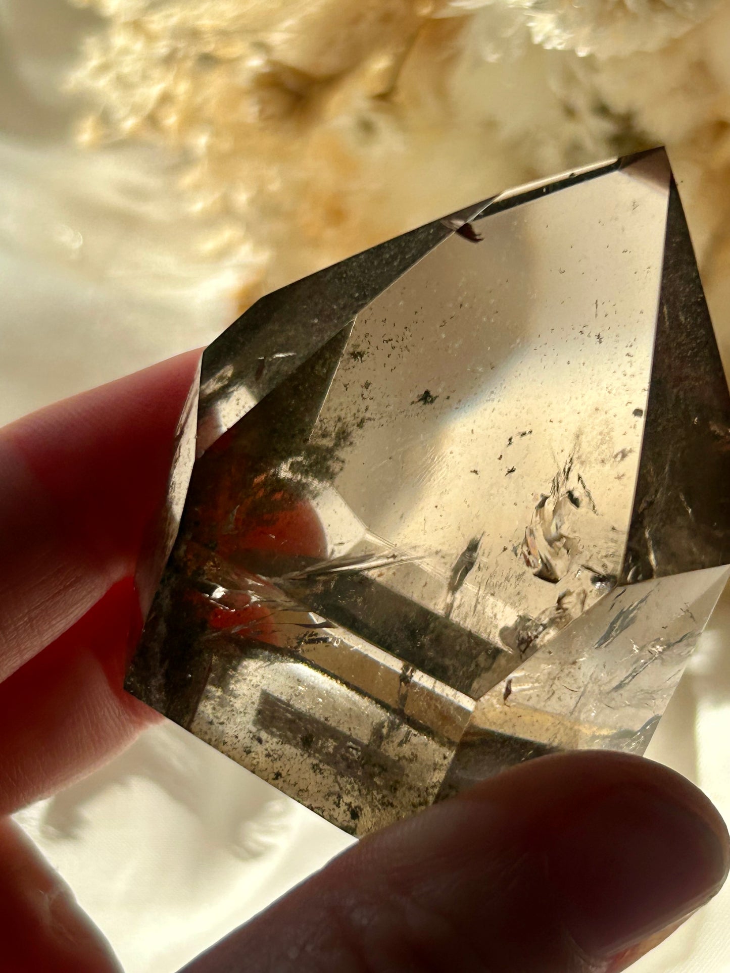 Smokey Quartz Tower with Chlorite Inclusions | Grounding + Cleansing Crystal