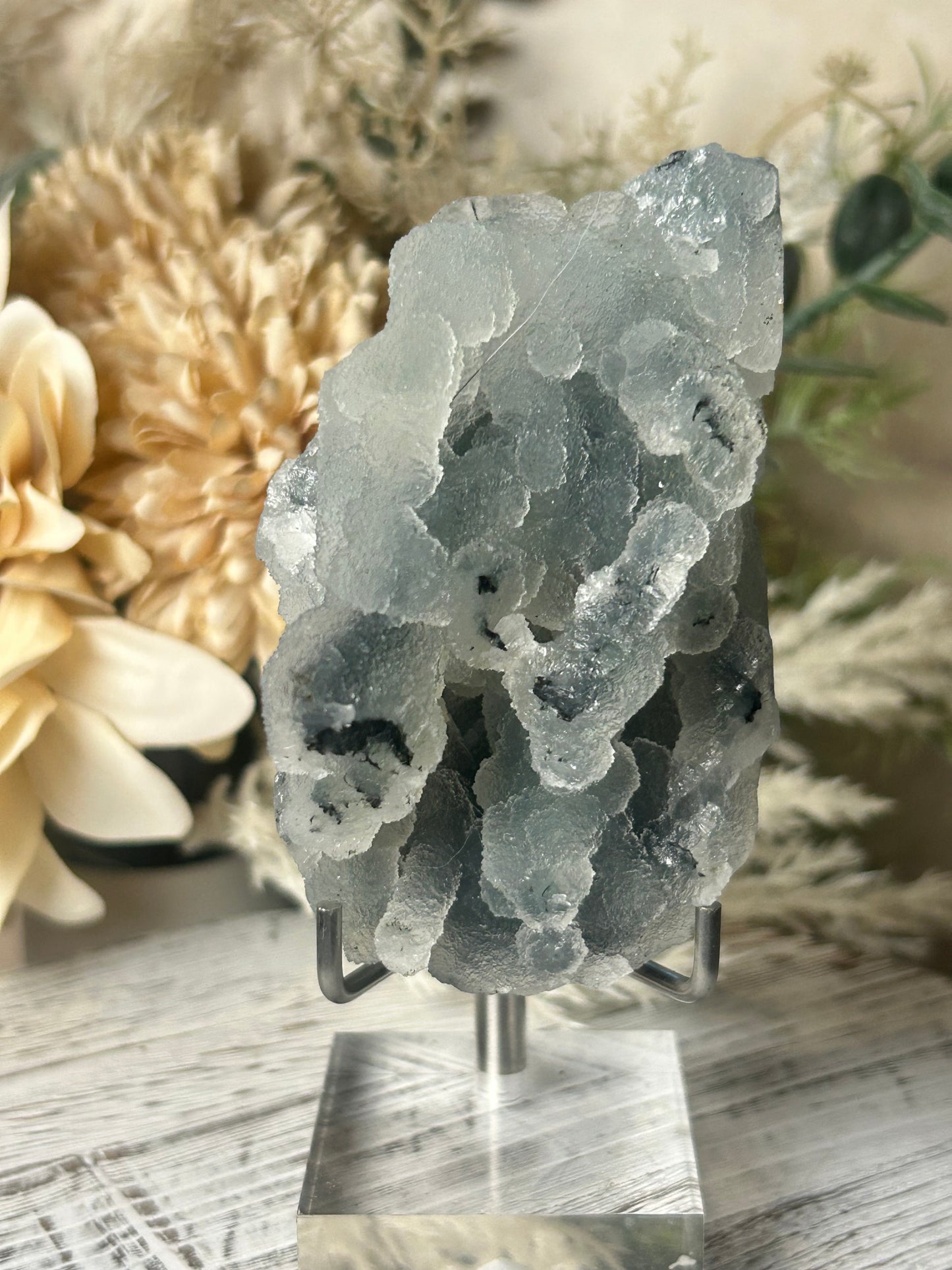 Grey Chalcedony Cluster – Grey Botryoidal Formation