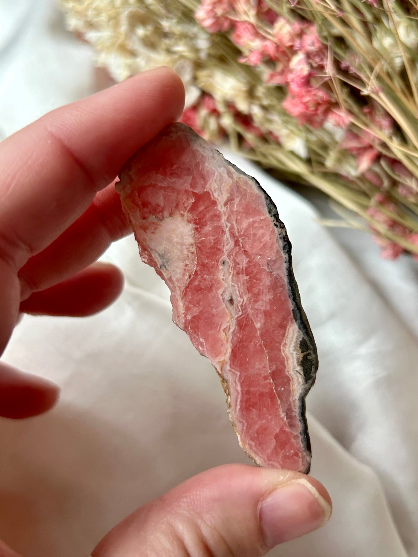 Rhodochrosite slice