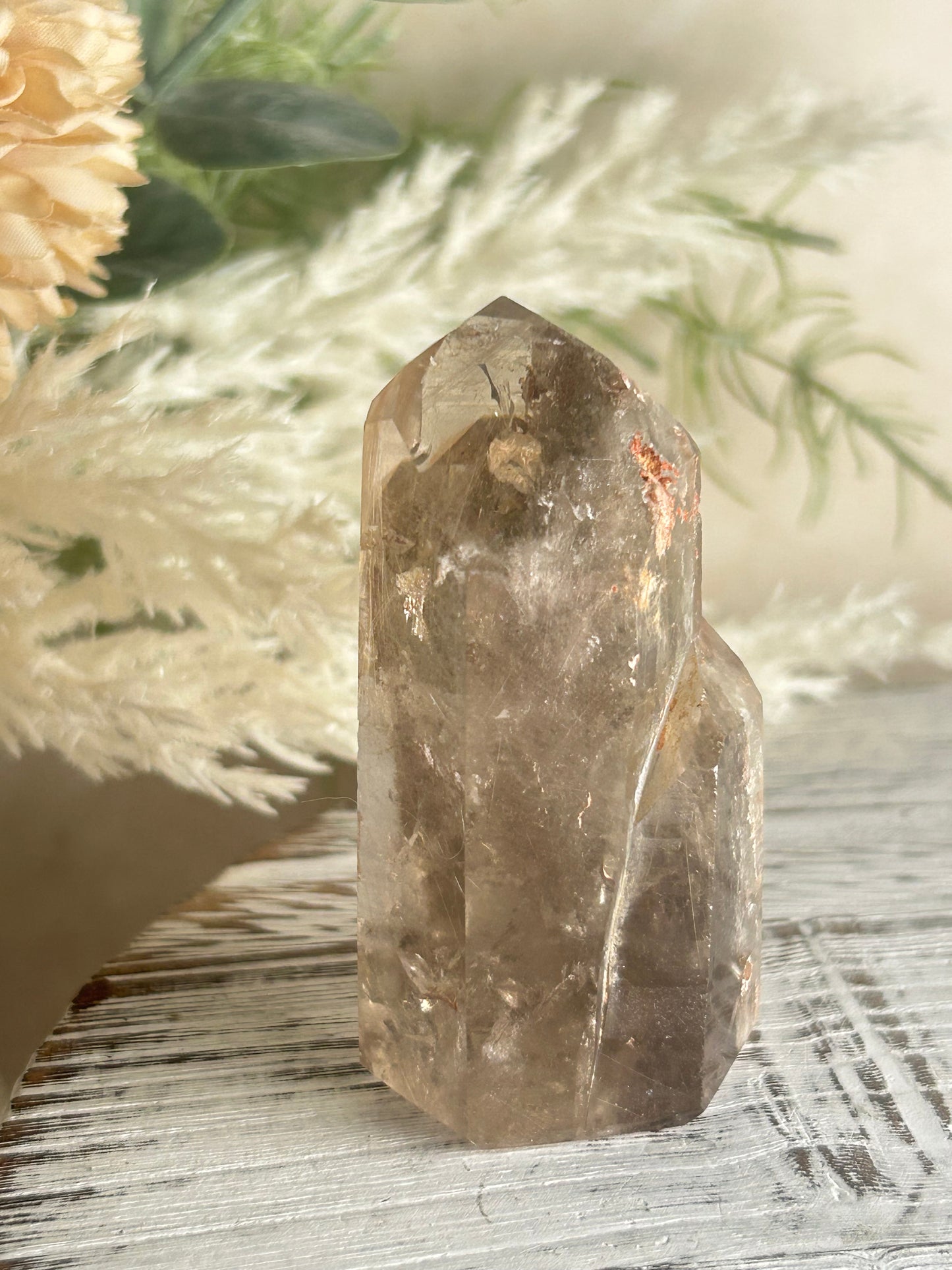 Rutilated Quartz Tower – Angel Hair Rutile - Gold Threads - Semi Polished