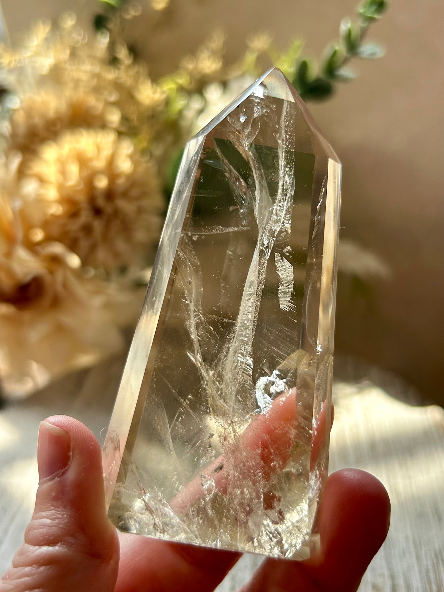 Citrine Tower – Golden  Point with Wispy Inclusions