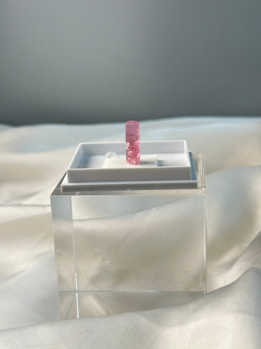 High-Grade Pink Tourmaline | Brazilian Terminated Rod (Box Included)