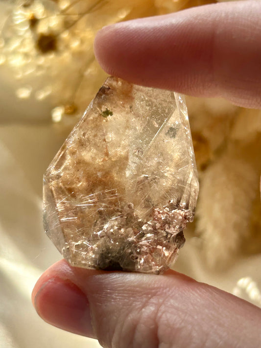 Rutile and Lodolite mini freeform