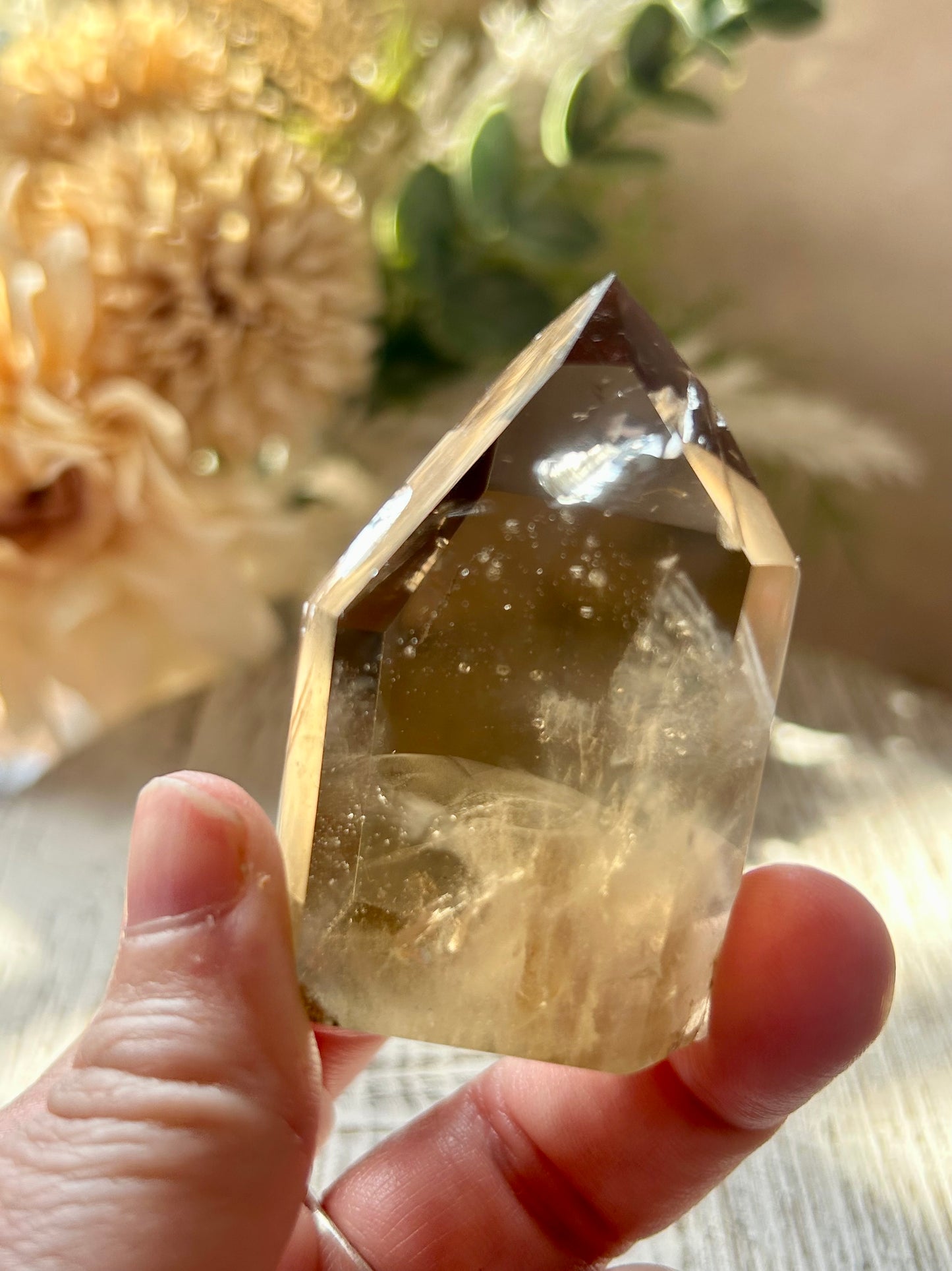 Citrine Tower – Golden  Point with Wispy Inclusions