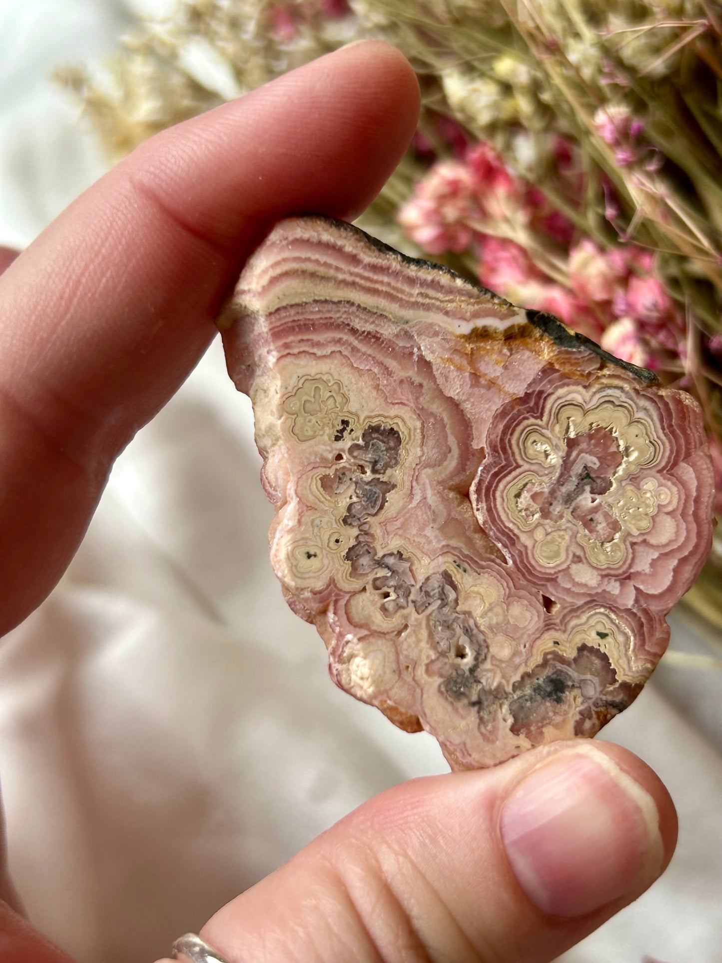 Rhodochrosite slice