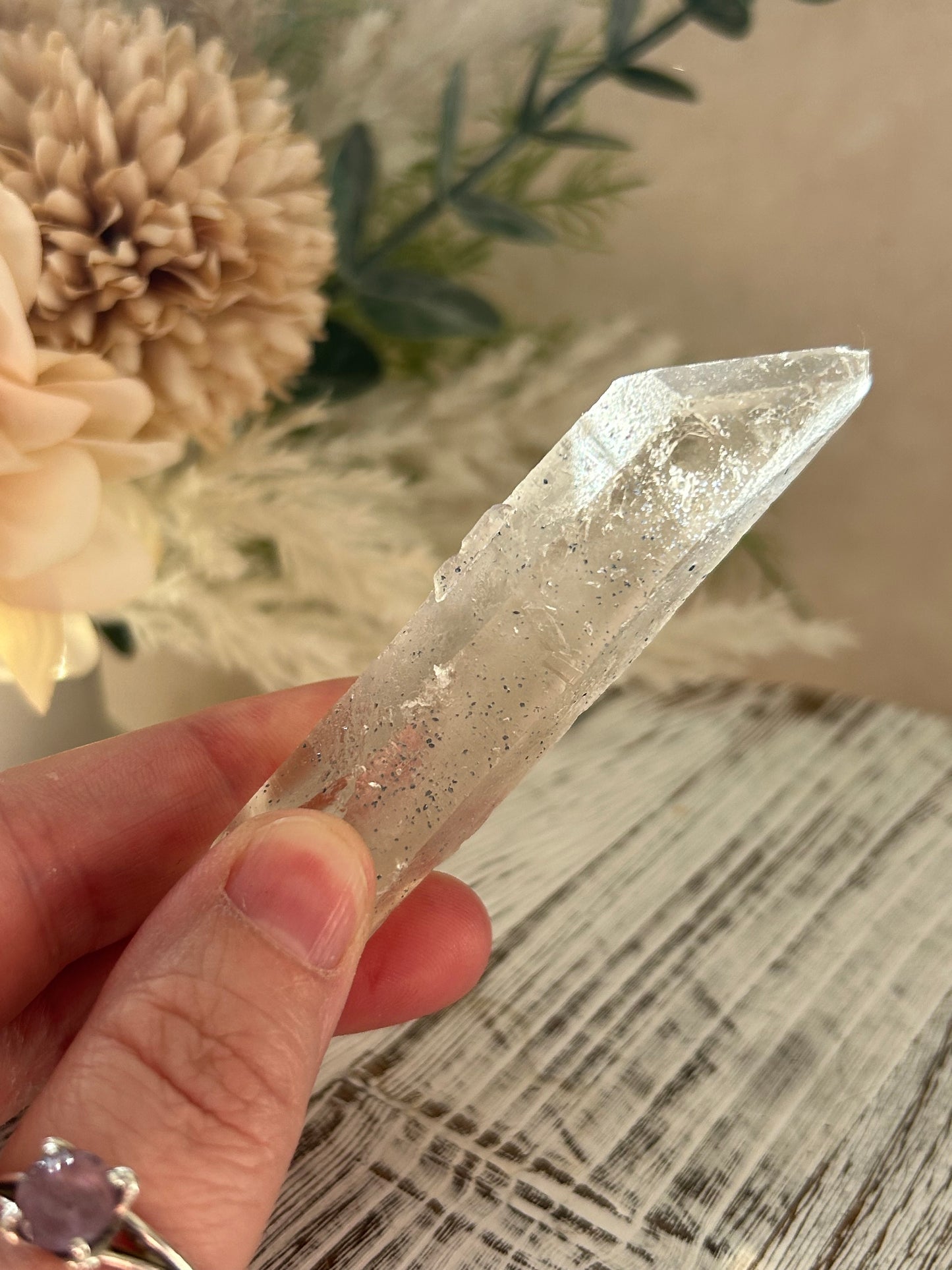 Anatase / Hematite Included Quartz Point