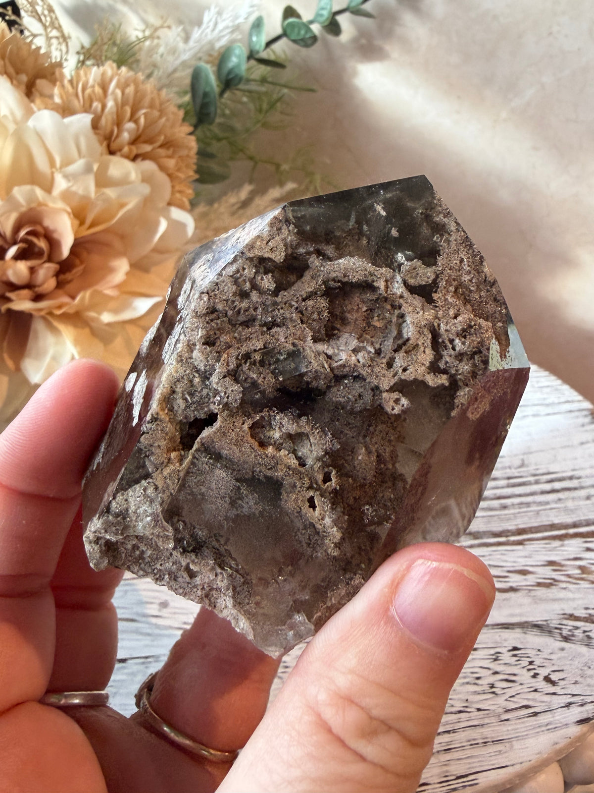 Phantom Lodolite Quartz | Semi-Polished Inclusion Quartz